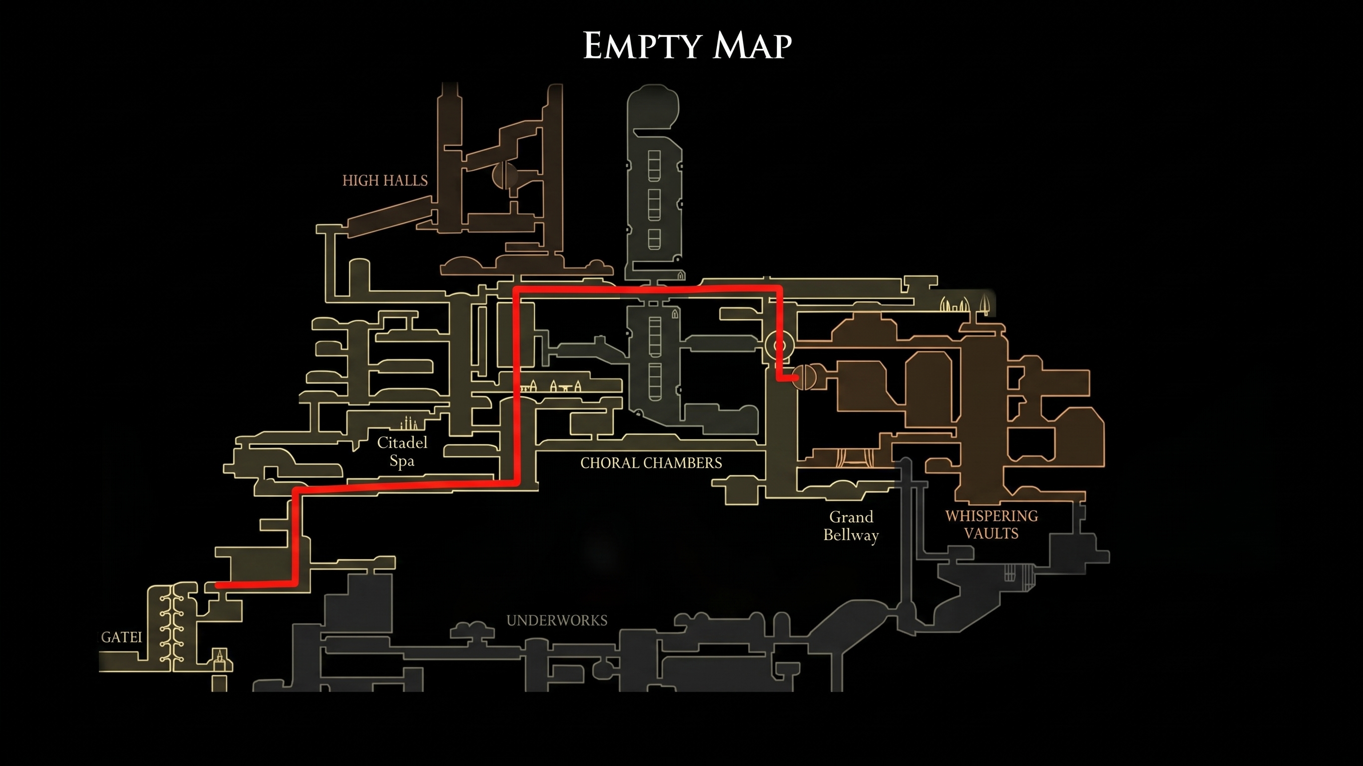 Mapa de La Ciudadela con la ruta marcada